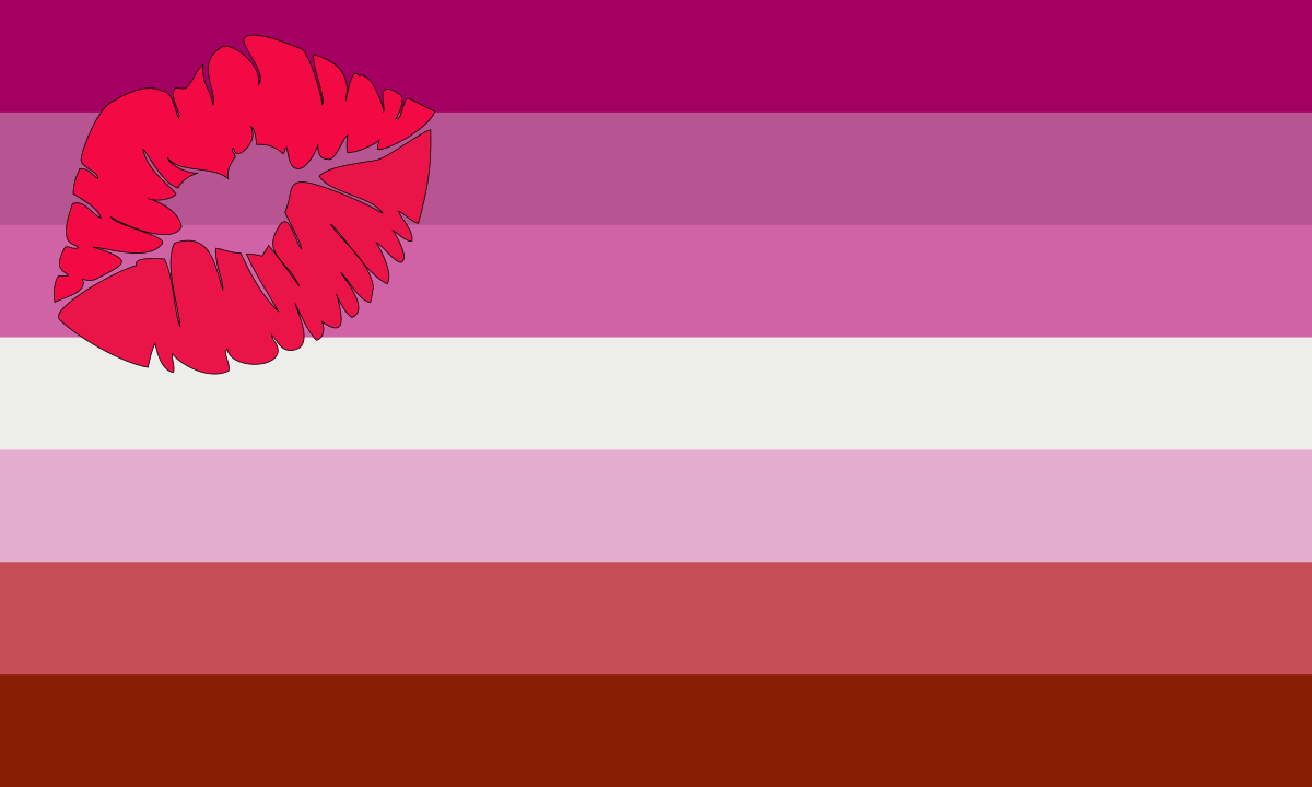 Lipstick lesbian pride flag